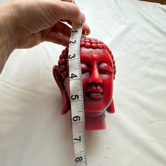 Red Buddha Head Candle - Picture 8 of 8